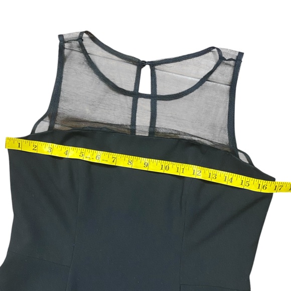 Aidan Mattox Chic Black Cocktail Dress Sleeveless A-Line Fit & Flare Sz 10 - Picture 12 of 14